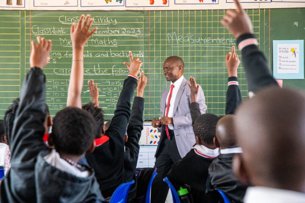 Students in an active learning environment